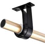 2 Pcs Curtain Rod Brackets Zinc Alloy Wall Ceiling Mount White