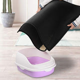 Double Layer Cat Litter Mat Black, 30 x 45 cm - Front View