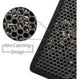 Double Layer Cat Litter Mat Black, 30 x 45 cm - Side View