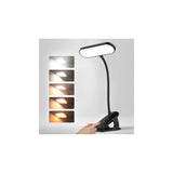 Touch Bedside Lamp 5 Colors 5 Brightness Levels Flexible Reading Lamp Black - Front View