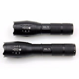 2 Pack LED Torch 1000 Lumens Zoomable Flashlight 5 Modes - Front View