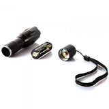 2 Pack LED Torch 1000 Lumens Zoomable Flashlight 5 Modes - Top-Down View