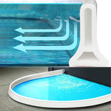 Foldable Shower Barrier Water Retention Dam White, 1 m - Side View