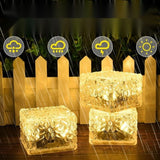 4 Pcs Solar Ground Lights Waterproof Warm White for Patio Lawn Deck Stairs - Side View
