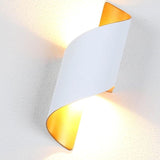 10W Spiral LED Wall Light 3000K Warm White - Front View
