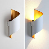 10W Spiral LED Wall Light 3000K Warm White - Top-Down View