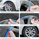 Car Rim Protection Strip Adhesive Wheel Protector, 8 m - Front View