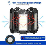 LED Garage Light 120W 12000 lm Deformable Ceiling Lamp E26 E27 - Side View