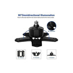 LED Garage Light 120W 12000 lm Deformable Ceiling Lamp E26 E27