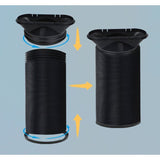 Mobile Air Conditioner Exhaust Hose Kit Black Flat Mouth, Diameter 15 cm Length 22-150 cm - Front View