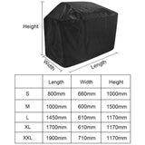 Barbecue Cover Waterproof Dustproof UV Resistant Oxford Fabric, 80 x 66 x 100 cm - Top-Down View