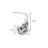 4 Pcs Cylinder Furniture Locks for Cupboards Cabinets and Wardrobes, 25 mm - Front View