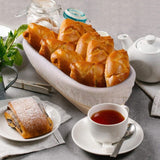 Oval Banneton Bread Proofing Basket with Wool Lining, 30 x 14 x 7 cm - Top-Down View