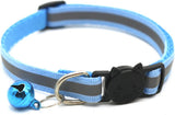 Cat Collar | Reflective With Safety Clasp And Bell | Adjustable 19-32 CM | BLUE