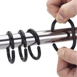 Shower Curtain Rings | Set of 12 | Shower Curtain Rings | Black