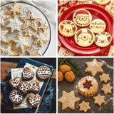 12x Cookie Cutter Set - Cookie Shapes - Flower, Heart, Round, Star - Front View