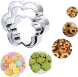 12x Cookie Cutter Set - Cookie Shapes - Flower, Heart, Round, Star - Top-Down View