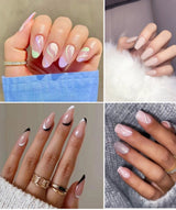 Double-Sided Nail Stickers | 2 Sheets (48 pieces) | Stick-on Nails | Press-on Nails | Fake Nails | Nail Stickers