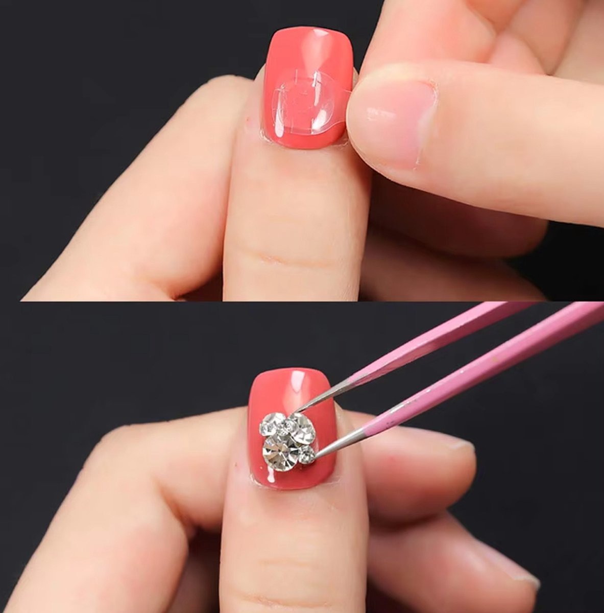 Double-Sided Nail Stickers | 2 Sheets (48 pieces) | Stick-on Nails | Press-on Nails | Fake Nails | Nail Stickers