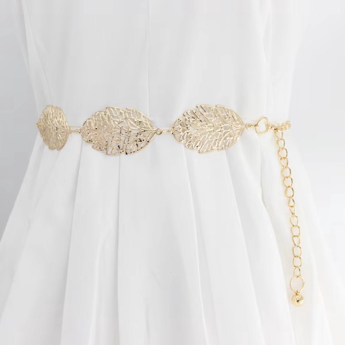 Leaf-Shaped Bridal Belt | Belt | Women's Belt | Wedding Accessories | Gold