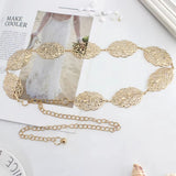 Leaf-Shaped Bridal Belt | Belt | Women's Belt | Wedding Accessories | Gold - Front View