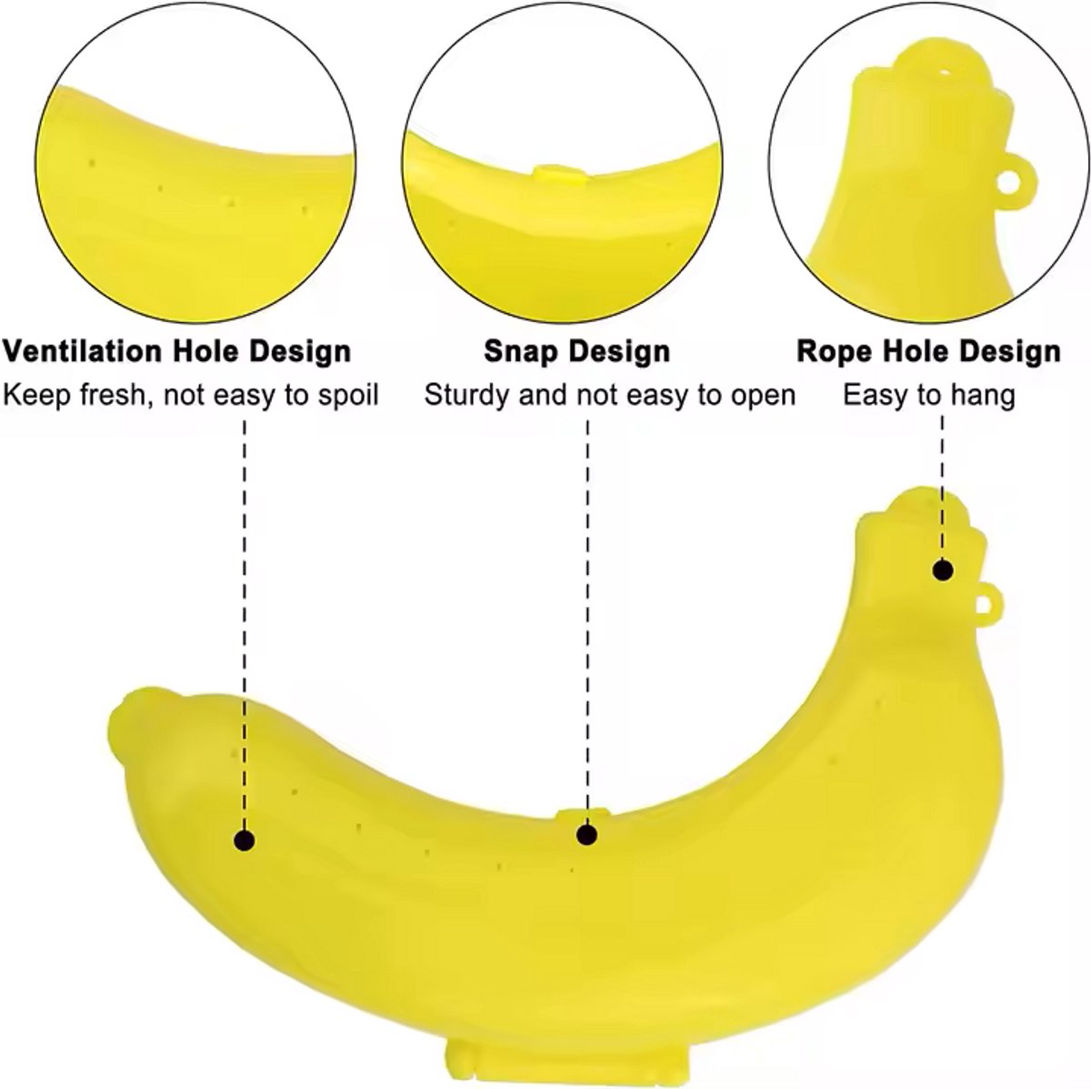 Banana Container | Lunchbox | Fruit Container | Banana Box | YELLOW