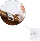 10x Adhesive Nail | Self-Adhesive Hooks | No Drilling Required Hanging System | Threaded - 45-Degree Angle