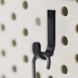 Set of 16 Storage Hooks for Suncast, 5 Black J-Shaped Tool Hooks Organizer with Long Wrench Short Screw Compatible with Suncast/Craftsman Storage Accessories