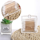 cotton swab holder dispenser large transparent bathroom storage accessories decoration organizer cotton swab cotton ball holder apothecary jar cotton swab cotton ball thread container