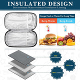 Travel Snack Bags - Thermally Insulated Container - Fruit - Lightweight - Leak-Proof Cooler Bag - Portable - Storage Accessories - Picnic - Grey - Suitable for model XYZ.
