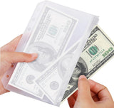 12 money envelopes with 6 holes for A6 size - Budget sleeve for receipts - Storage accessories with binding spine - Savings accessories - 45-Degree Angle