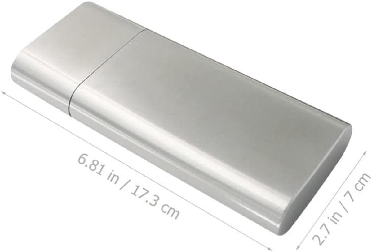Stainless Steel Travel Case Portable Holder for Light Humidor Storage Accessories with Handle