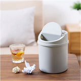 1-pack, pink, mini trash can, desk trash can, home office storage accessories - Top-Down View