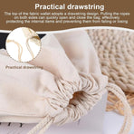 Pack of 8 Fabric Bags - Small Dollar Sign - Drawstring - Coin Pocket - Storage Accessories