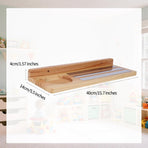 Magnetic Shelf for Tonies, Wooden Display Shelf for Toy Figures with Charging Station - Nursery Organizer with Floating Design and Storage Accessories.