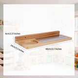 Magnetic Shelf for Tonies, Wooden Display Shelf for Toy Figures with Charging Station - Nursery Organizer with Floating Design and Storage Accessories. - 45-Degree Angle