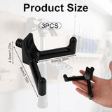 Tool Hooks for Garden Shed - Storage Accessories for Shovels and Rakes - Set of 3 (Black) - 45-Degree Angle