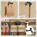 21-Piece Tool Storage Hooks - Black Y/U-Shaped Hooks with Wrench - Shed Storage Accessories - Compatible with Suncast and Craftsman - Front View
