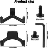 21-Piece Tool Storage Hooks - Black Y/U-Shaped Hooks with Wrench - Shed Storage Accessories - Compatible with Suncast and Craftsman - Rear View