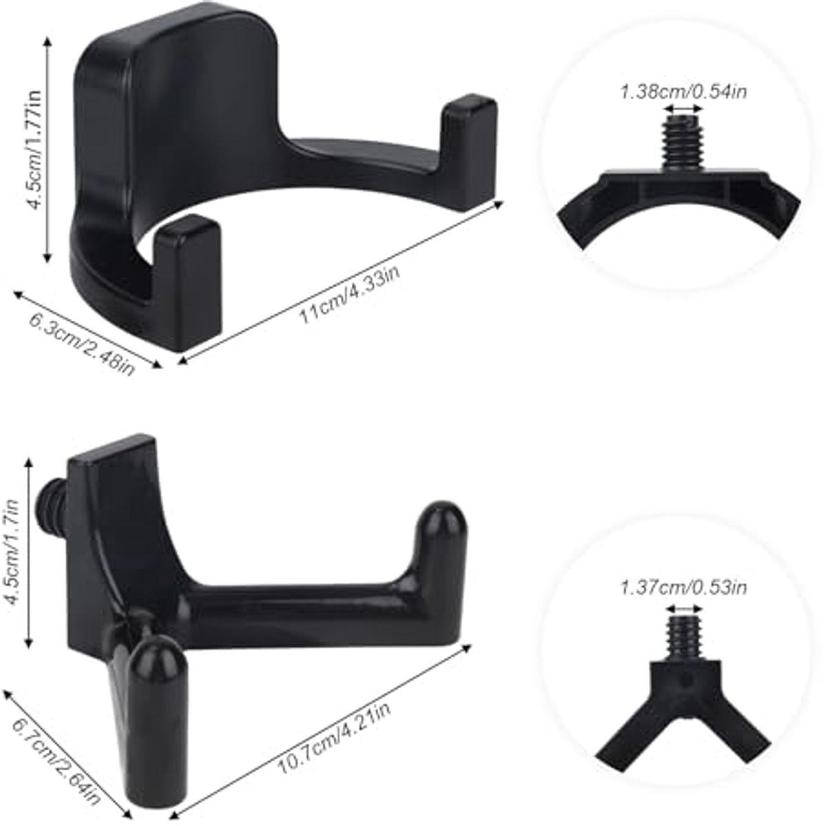 sanding hooks compatible with Suncast and Craftsman, plastic U- and V-shaped tool hangers, storage accessories for sanding boards, rakes, shovels, and hammers (black)
