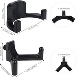 sanding hooks compatible with Suncast and Craftsman, plastic U- and V-shaped tool hangers, storage accessories for sanding boards, rakes, shovels, and hammers (black) - Side View