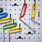 Storage Hooks for Sheds - Handy J/V-Shaped Tool Hooks - Compatible with various sheds - Storage accessories for a tidy shed - Rear View