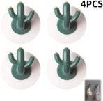 4 pieces - Hooks - Storage racks - Wall mounting - Storage accessories - No drilling required - Home decoration - Suitable for behind doors - Bathrooms - Kitchens - Green - 6*3.8 cm
