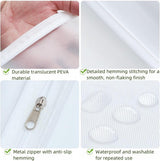 5-piece - Garment bag - dust bag - dust cover - clothing storage bag - central zipper - storage accessories - suitable for wardrobe storage and travel - white - 60*120 cm