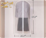 5-piece - Garment bag - dust bag - dust cover - clothing storage bag - central zipper - storage accessories - suitable for wardrobe storage and travel - white - 60*120 cm