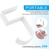 4 pieces - Hooks - Desk hooks - Backpack hooks - Storage accessories - No drilling required - Suitable for desks, bedrooms, study rooms, and living rooms - White - 4.8*2*10 cm