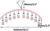 2 pieces - Clothes rack - sock clips - clothes hangers - storage accessories - suitable for drying socks and underwear - pink - 41*24.5 cm