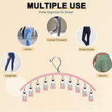 2 pieces - Clothes rack - sock clips - clothes hangers - storage accessories - suitable for drying socks and underwear - pink - 41*24.5 cm