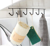 Storage rack - hooks - multifunctional hooks - nail-free hooks - storage accessories - suitable for cabinets, wardrobes and kitchen storage - black - 26.5*7.5 cm - shelf thickness less than 2.7 cm