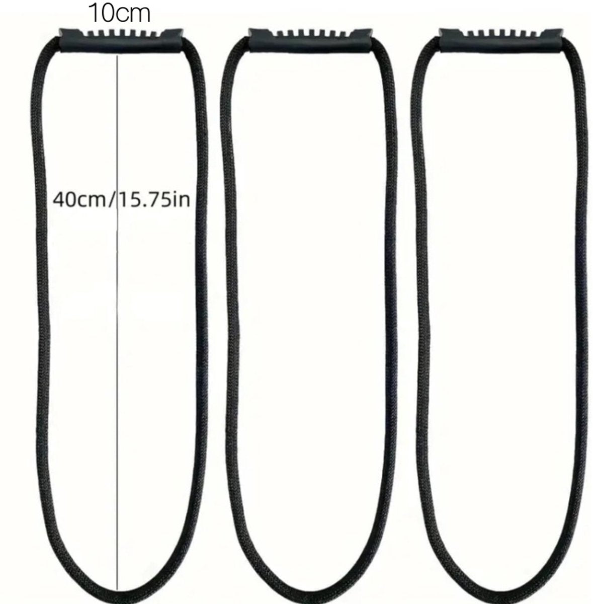 4 pieces - Cable management strap - Cable management strap - Carrying rope - Handle - Storage rope - Storage accessories - Suitable for cable storage - Tools - Water pipes - Black - 10*40cm
